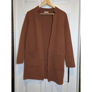 Women's Anthropologie Sioni Cardigan Sweater -Burnt Orange - Heavy Knit - Size S